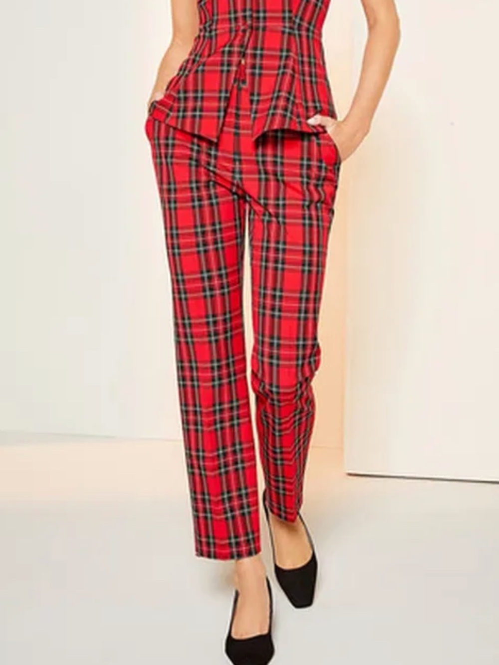Alex Marie sz 6 Alexa pants red tartan nwt